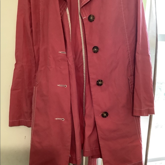 Old navy maternity coral trench coat small - Picture 9 of 16